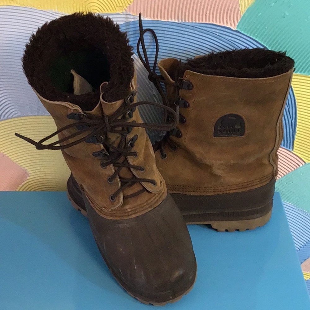 Sorel Brown Rubber Sole Boot